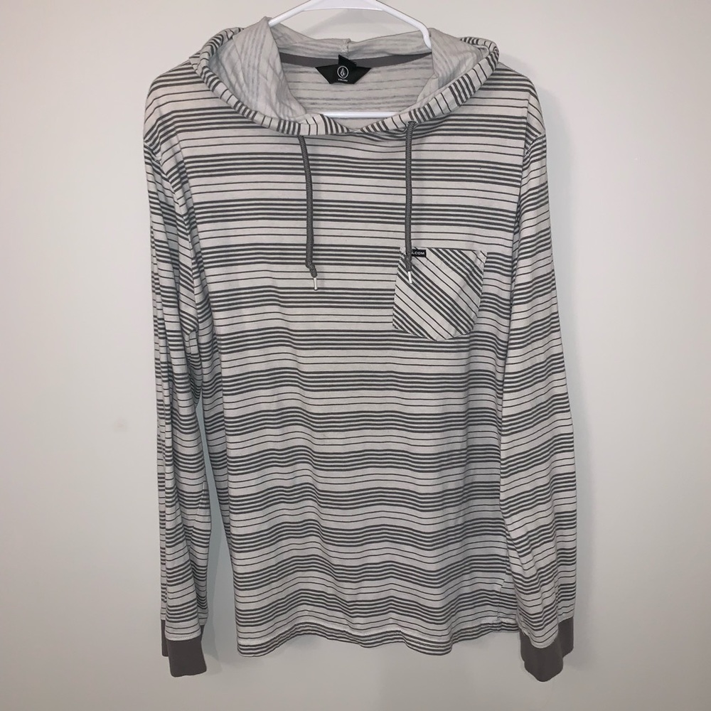 STRIPED VOLCOM HOODIE PULL OVER